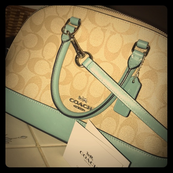 Coach Handbags - Authentic Coach signature with blue mini